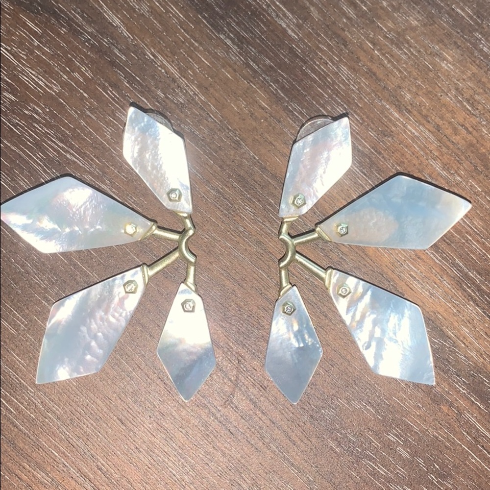 Mother of pearl earrings.